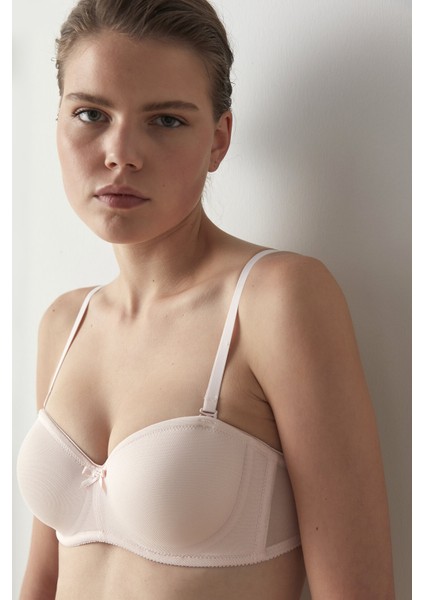 Pembe Toparlayıcı Balenli Dolgusuz Lotus Sütyen