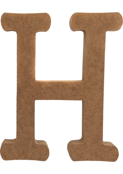 15 cm 18 mm Ahşap H Harfi Dik Durabilir.boyanabilir Ahşap Harf.ahşap Boyama Ürünü.ham Ahşap Harf