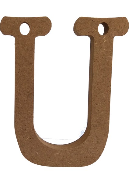 15 cm 18 mm Ahşap Ü Harfi Dik Durabilir.boyanabilir Ahşap Harf.ahşap Boyama Ürünü.ham Ahşap Harf