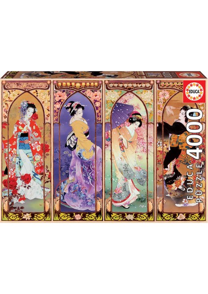 Puzzle 4000 Parça Japon Geyşa Kolaj 19055