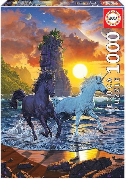 Puzzle 1000 Parça Unicorns On The Beach 19025