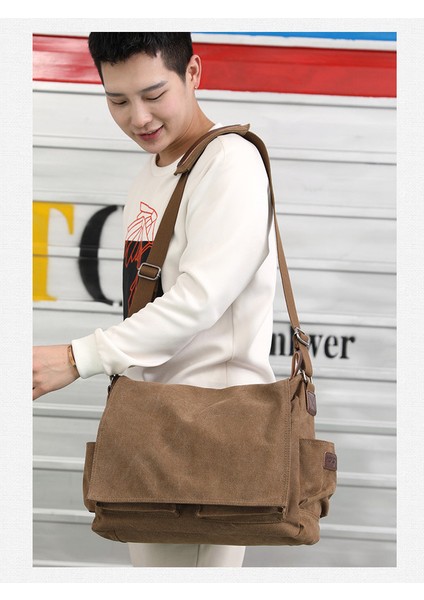 Erkek Kanvas Omuz Çantası Dizüstü Bilgisayar Taşıyabilir (Yurt Dışından) fırsatları