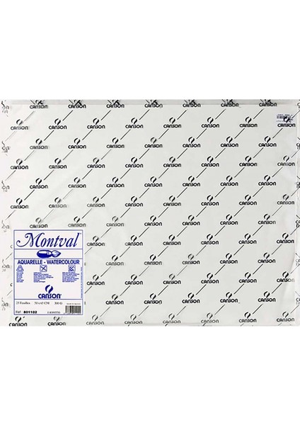 Montval Soğuk Baskı Sulu Boya Kağıdı 300 Gr. 50X65 Cm. 5'li Paket