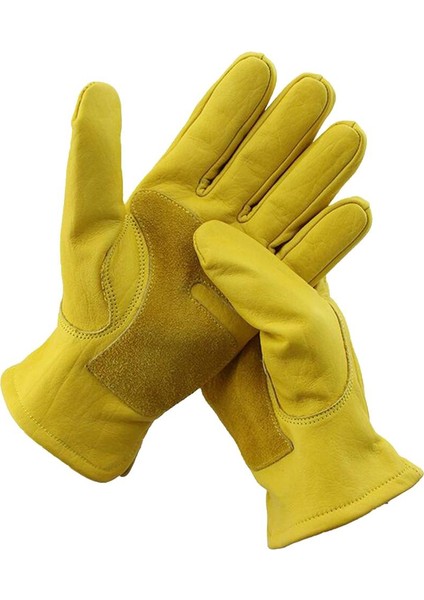 Erkek Motosiklet Dana Ereatlı Sarı Yarış Motosiklet Biker Eldiven L(Yurt Dışından) fiyatları