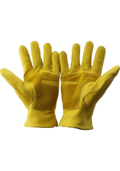 Erkek Motosiklet Dana Ereatlı Sarı Yarış Motosiklet Biker Eldiven L(Yurt Dışından) indirimleri