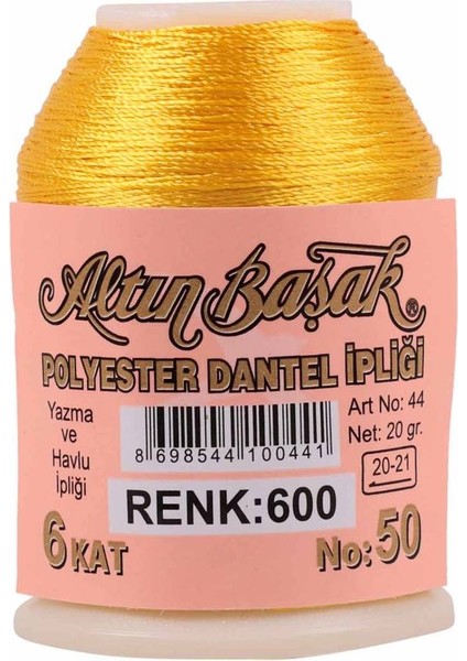 Bernam Butik Altınbaşak Oya ve Dantel Ipi 20 gr 600