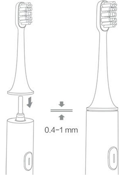 T100 Elektrikli Diş Fırçasıiçin 3 Adet Diş Fırçası Başlığı (Yurt Dışından)