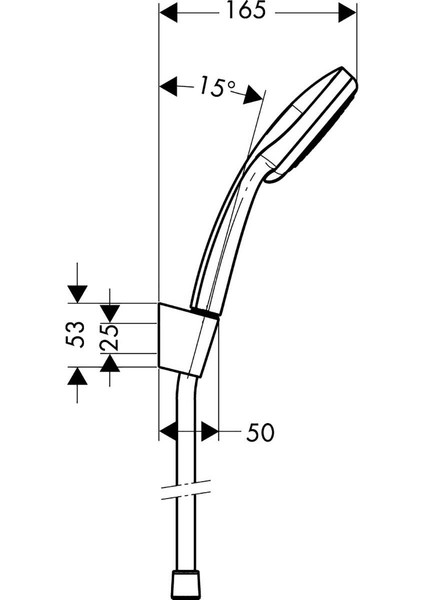 Croma 100 duş Askısı Seti Vario 160 cm Duş Hortumu Krom 27594000