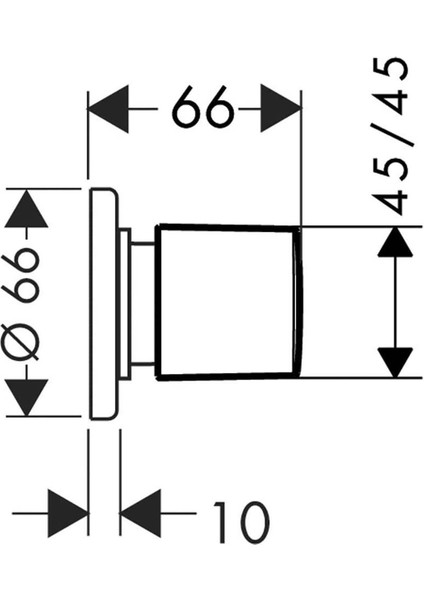 Ankastre Stop Valf Krom Metris E 31677000