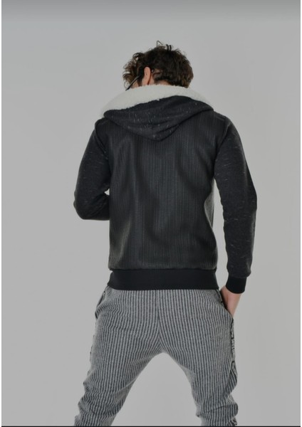Slim Fit Siyah Kapüşonlu Mont fiyatları