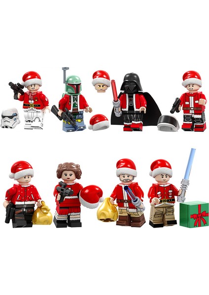 8 Parça Noel Edition Star Wars Monte Yapı Taşları Minifigures Fırtına Askerler Bebek Oyuncakları (Yurt Dışından)