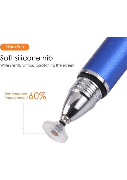 Silikon Disk Nib Stylus Kalem Mavi (Yurt Dışından)