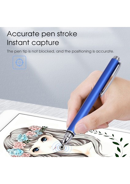 Silikon Disk Nib Stylus Kalem Mavi (Yurt Dışından)