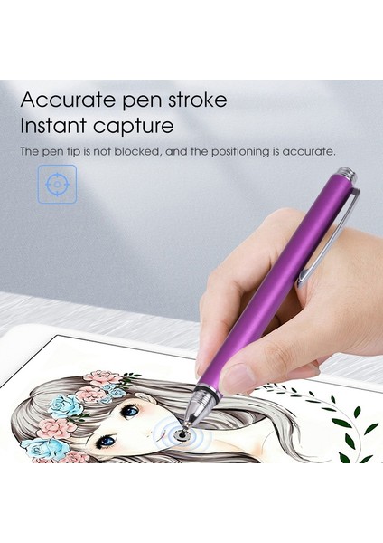 Silikon Disk Nib Stylus Kalem Mor (Yurt Dışından)