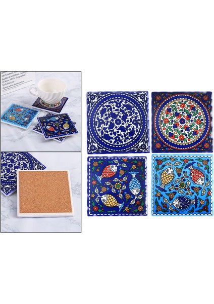 B Baosity Kupası Mat Placemats Koruma Masa Boyama Desen Sanat Mat Mutfak Kase Için (Yurt Dışından)