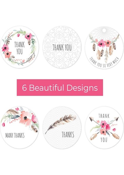 Teşekkür Etiketleri Posta Etiketleri 6 Farklı Tasarım Teşekkür Tasarımları (Yurt Dışından) fırsatları