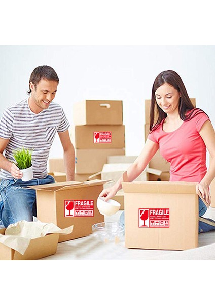 Nakliye Etiketleri 300 Adet Büyük Kırılgan Saplı, Dikkatli Uyarı Etiketleri (Yurt Dışından) fırsatları
