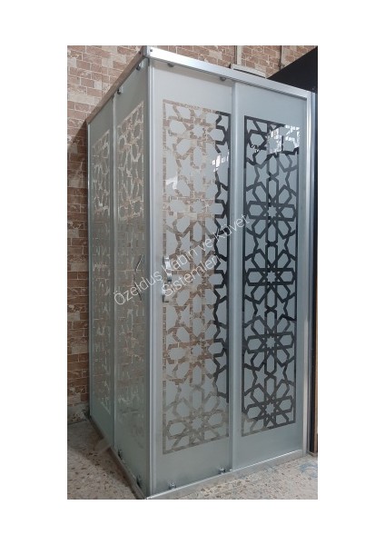 Özelduş 90 x 90 cm H180 5mm Desenli (Teknesiz)