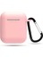 Apple Airpods 1. / 2. Nesil Kılıf Renkli Bitişik Silikon Kılıf Açık Pembe 1