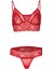 Yeni Yıl Kırmızı Bralet Dantel Çamaşır Takım 1