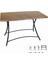 Modern Katlanır Werzalit Tabla Masa (80X120) - Antik Dark 1