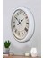 52 cm Beyaz Metal Dekoratif Duvar Saati 3