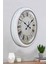 52 cm Beyaz Metal Dekoratif Duvar Saati 4