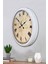 52 cm Beyaz Metal Hattat Duvar Saati 3