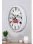 52 cm Beyaz Metal Kayık Duvar Saati 3
