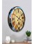 52 cm Krom Metal Renk Duvar Saati 4