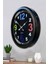 52 cm Siyah Metal 13-24 Duvar Saati 3