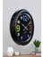 52 cm Siyah Metal 13-24 Duvar Saati 4