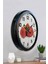 52 cm Siyah Metal Çilek Duvar Saati 4