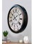 52 cm Siyah Metal Dakika Duvar Saati 3
