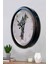 52 cm Siyah Metal Dekoratif Duvar Saati 3