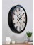 52 cm Siyah Metal Eskitme Duvar Saati 4