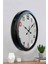 52 cm Siyah Metal Renkli Sayı Duvar Saati 4