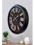 52 cm Siyah Metal Siyah Kadran Duvar Saati 3