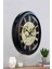 52 cm Siyah Metal World Maps Duvar Saati 4