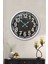52 cm Beyaz Metal Siyah Kadran Duvar Saati 2