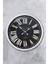 52 cm Beyaz Metal Siyah Kadran Duvar Saati 1
