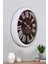 52 cm Beyaz Metal Siyah Kadran Duvar Saati 4