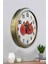 52 cm Eskitme Metal Çilek Duvar Saati 4