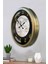 52 cm Eskitme Metal Mermer Desen Duvar Saati 3