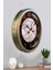 52 cm Eskitme Metal Mermer Desen Duvar Saati 4