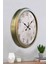 52 cm Eskitme Metal Mermer Desen Duvar Saati 4