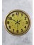 52 cm Eskitme Metal Sarı Duvar Saati 1