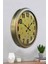 52 cm Eskitme Metal Sarı Duvar Saati 4