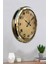52 cm Gold Metal Eskitme Duvar Saati 4