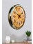 52 cm Gold Metal Eskitme Kadran Duvar Saati 4